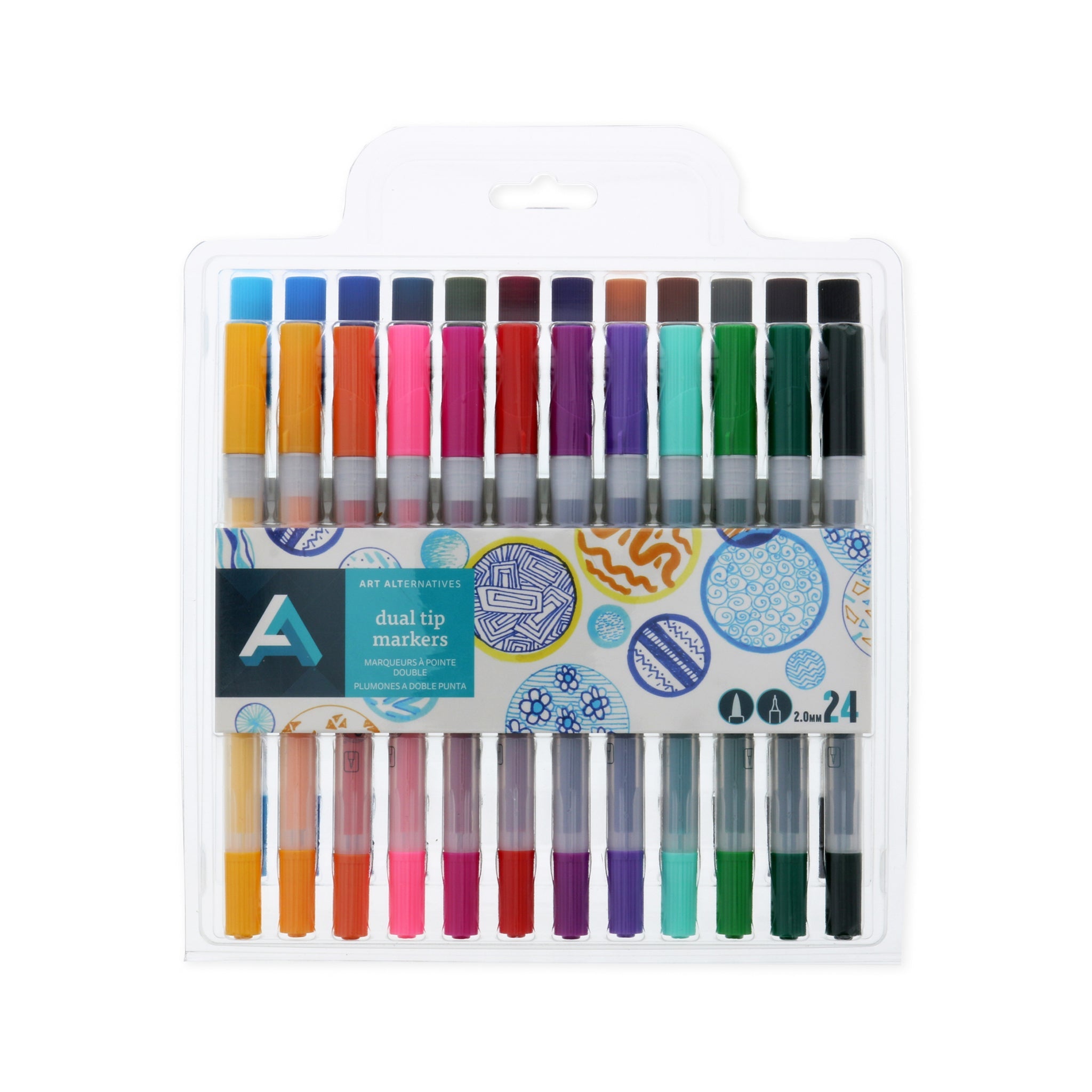 Art Alternatives Dual Tip Marker Set, 24-Colors