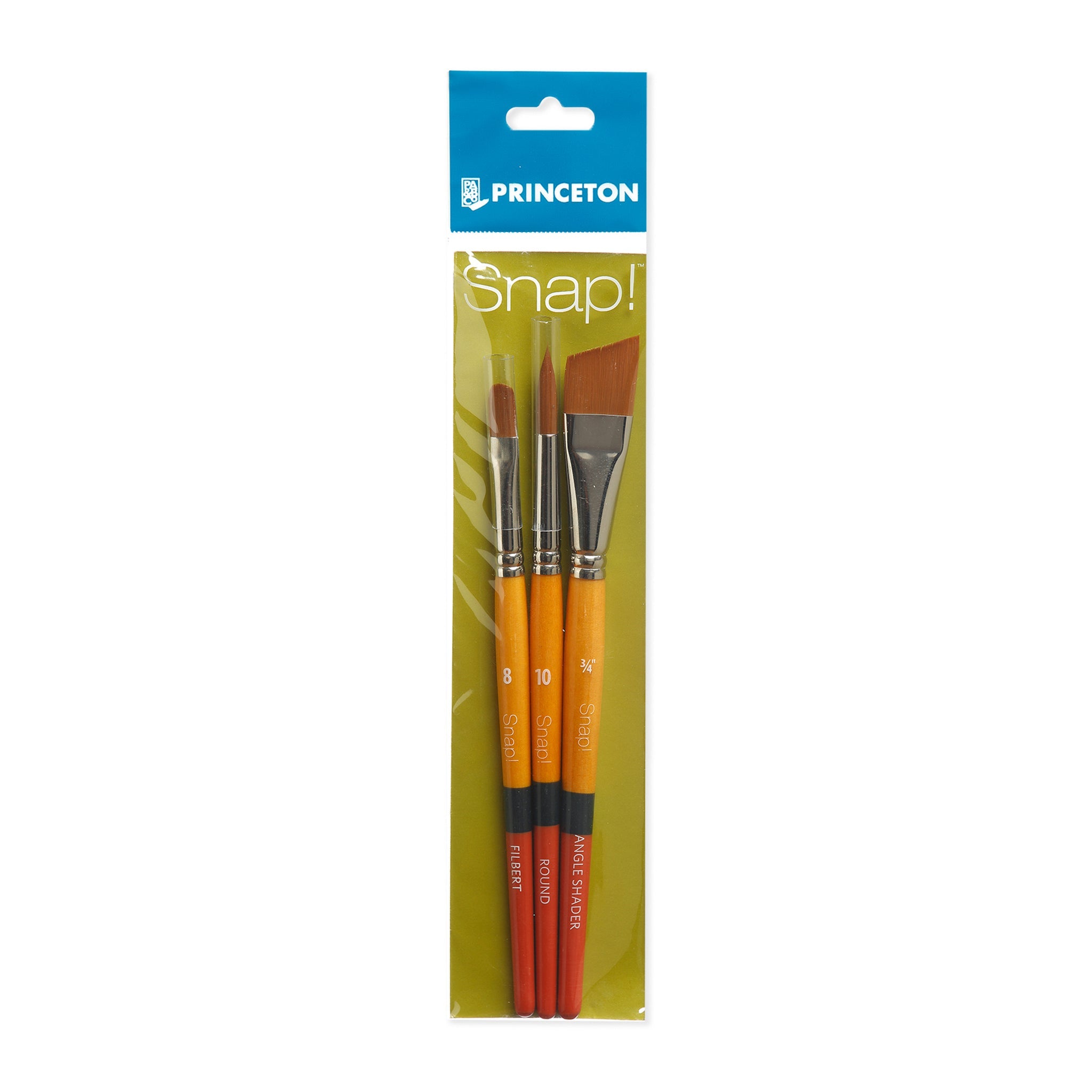 Princeton Real Value Brush Set - 9141, Golden Taklon, Short Handle, Set of  7