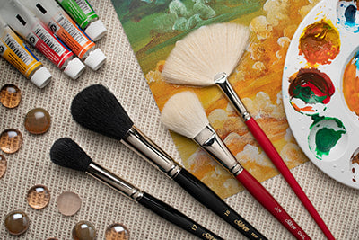 Silver Brush 5504S Alpine White Fan Brushes