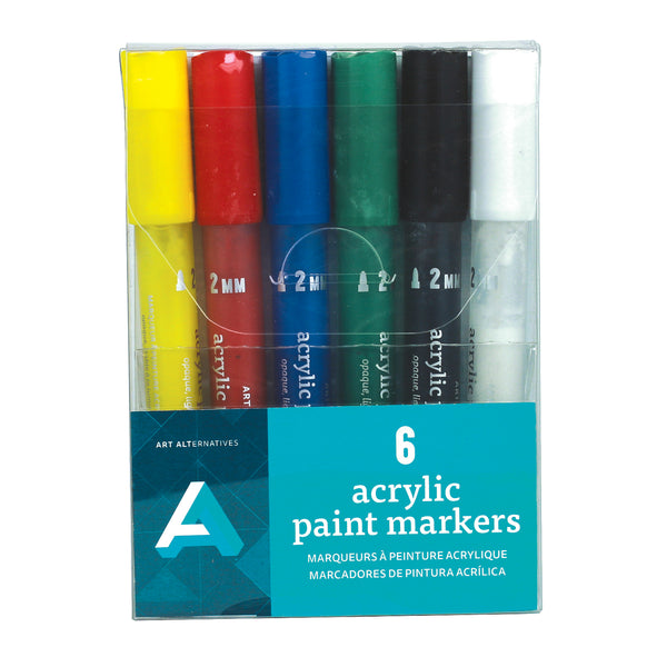 Art Alternatives Acrylic Paint Marker Set - Basic 6 Set