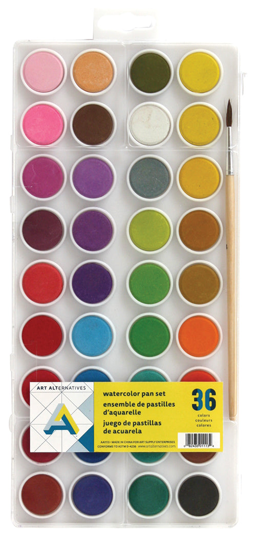 Art Alternatives Watercolor Pan 36-Color Pan Set