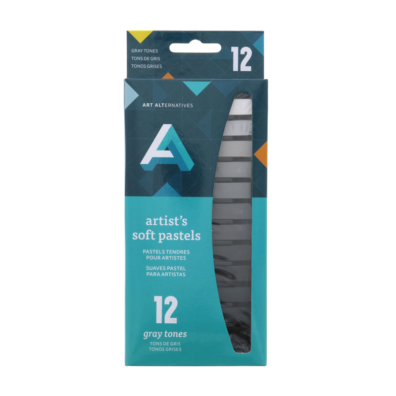 Art Alternatives Artist Soft Pastel Sets 12-Color Set Gray