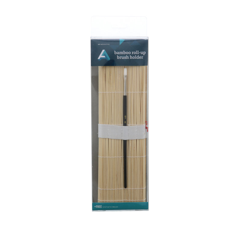 Art Alternatives Bamboo Roll-Up Brush Holder