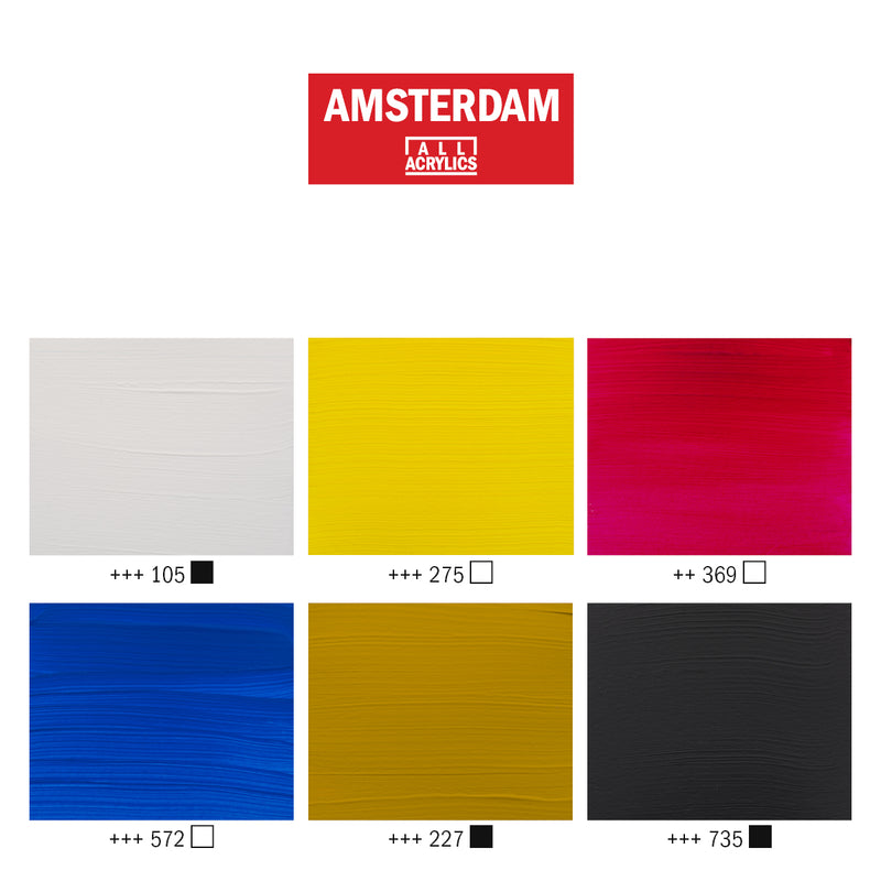 Amsterdam Acrylic Ink - Basic Set - 6 x 30ml