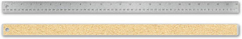 Alumicolor Stainless Steel Cork Backed Rulers