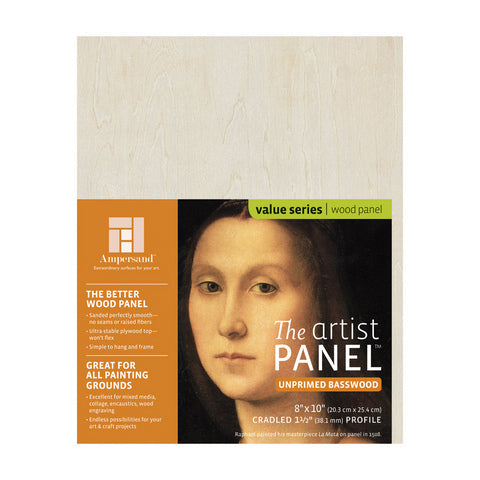 Artist Panel Unprimed Basswood - 1.5“ Cradled