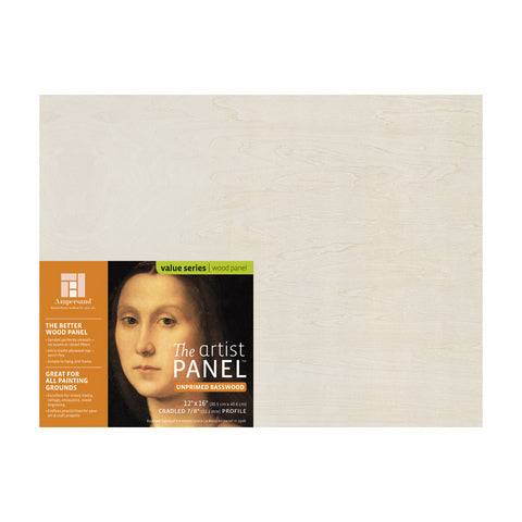 Artist Panel Unprimed Basswood - 7/8“ Cradled