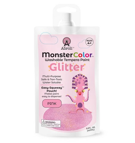 Monster Color Washable Tempera Paints- 5oz Pouches