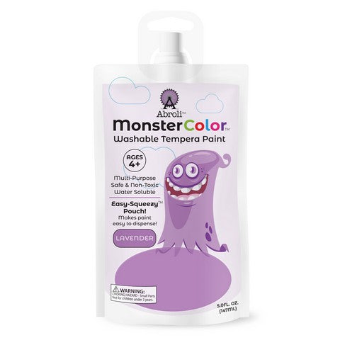 Monster Color Washable Tempera Paints- 5oz Pouches