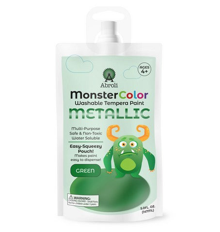 Monster Color Washable Tempera Paints- 5oz Pouches