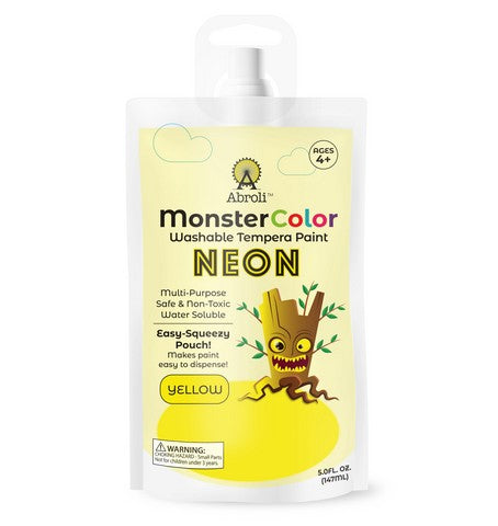 Monster Color Washable Tempera Paints- 5oz Pouches