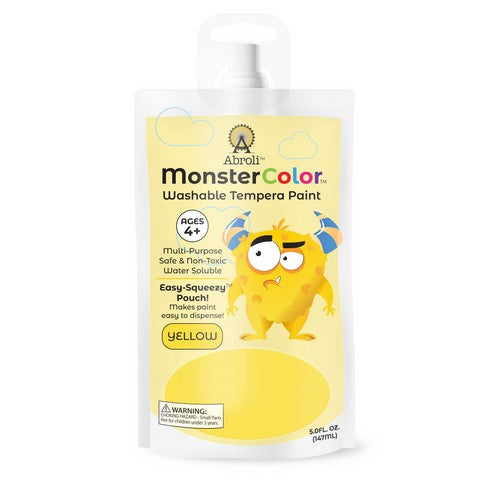 Monster Color Washable Tempera Paints- 5oz Pouches