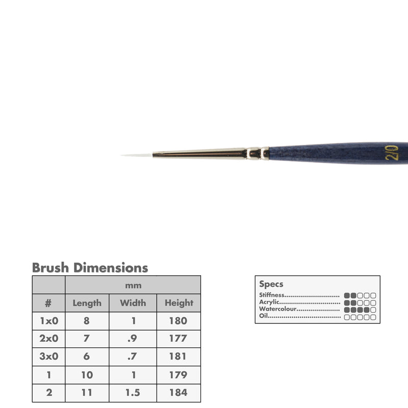 Curry's Series 2600 White Taklon Round Brushes