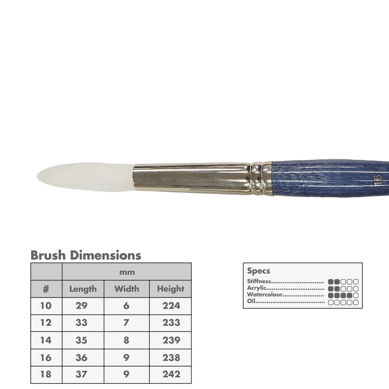 Curry's Series 2600 White Taklon Round Brushes