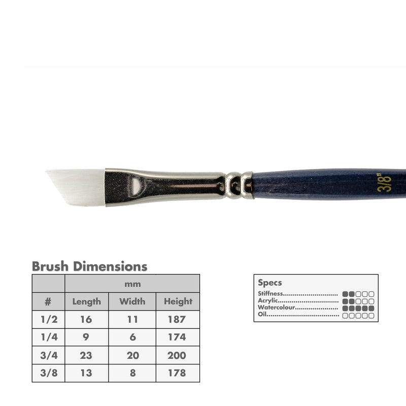 Curry's Series 2603 White Taklon Angle Brushes