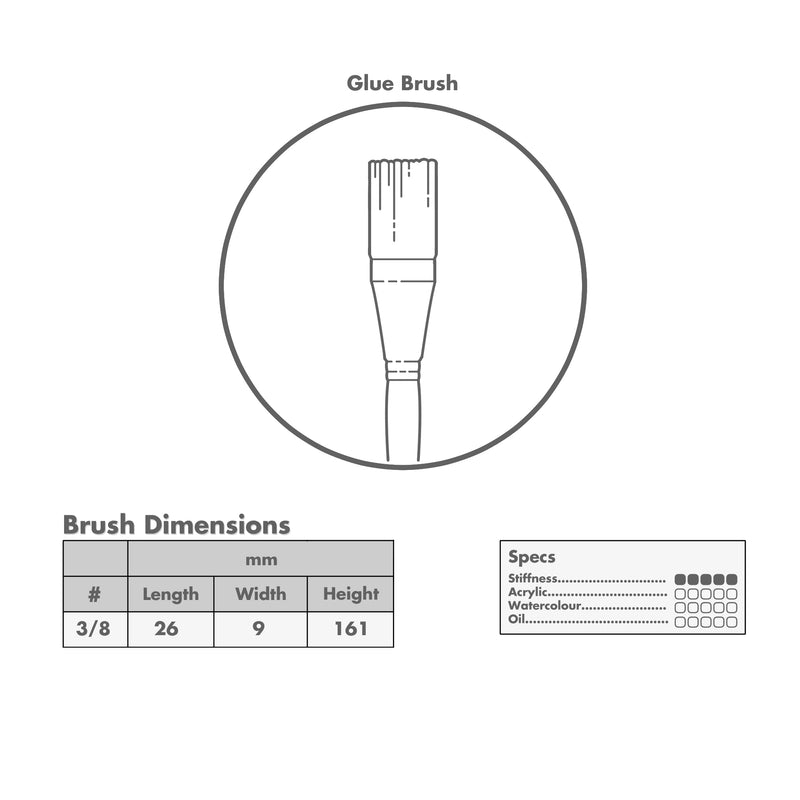 Curry's Series 40 Glue Brush - 3/8"