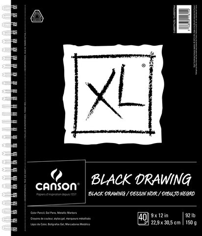 Canson XL Drawing Pads - Black
