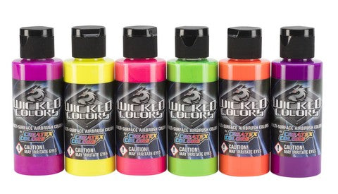 Createx Wicked Colors Fluorescent Set 6 x 2oz