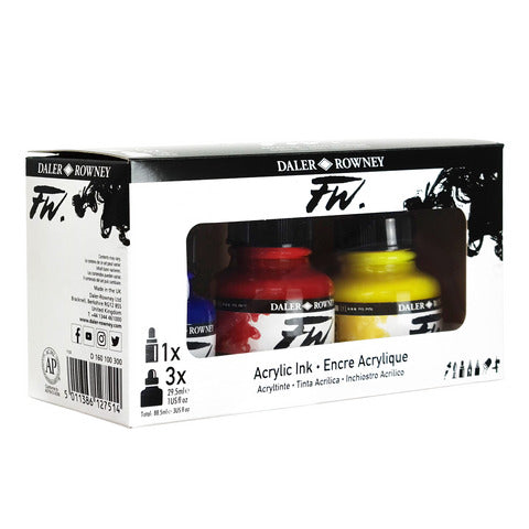 FW Acrylic Ink Starter Set - 3 X 29.5ml
