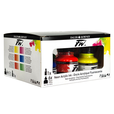 FW Acrylic Ink Neon Set- 6x29.5ml