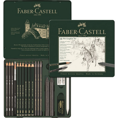 Faber-Castell PITT Graphite Tin Set - 19 pieces