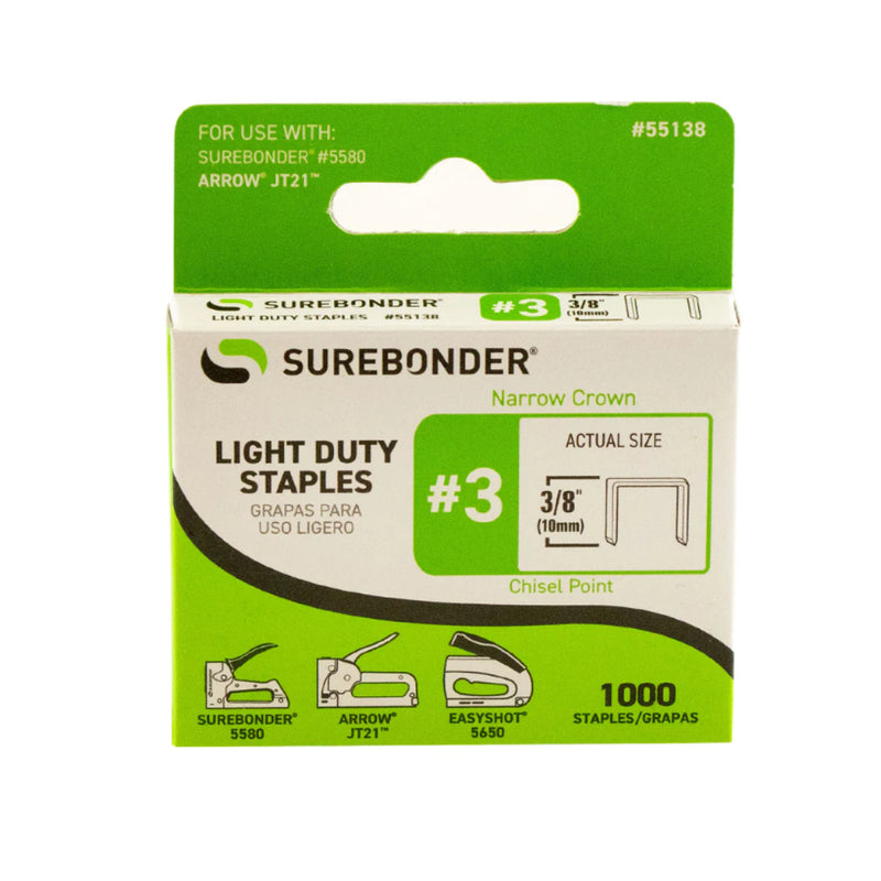 Surebonder Light-Duty Staples - Box of 1000