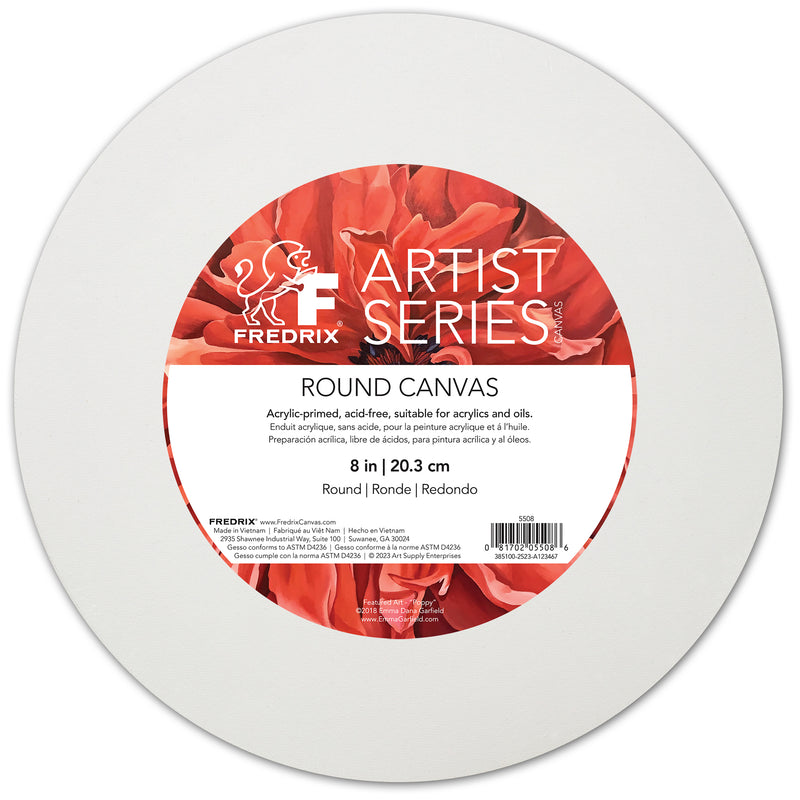 Fredrix Artist Series Round Primed Cotton Canvas