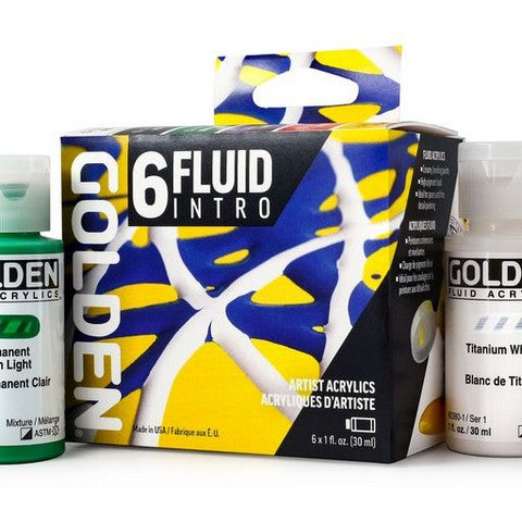 Golden Fluid Acrylic Intro Set -  6 x 1oz