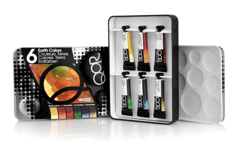 QoR Modern Watercolor Intro Earth Color Set of 6 x 5ml Tubes