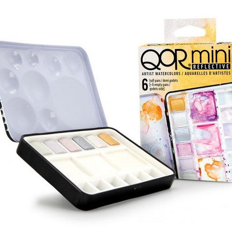 Qor Watercolor 6 Half Pan Reflective Set
