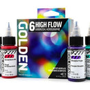 Golden High Flow Acrylic Airbrush 6x30ml Set