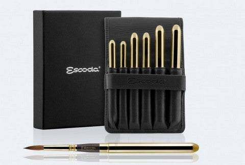 Escoda Reserva Travel Series 1214 Black Wallet Set of 6