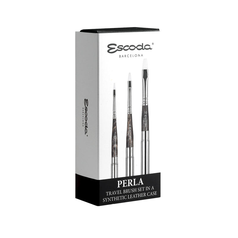 Escoda Perla 3-piece round brush travel set