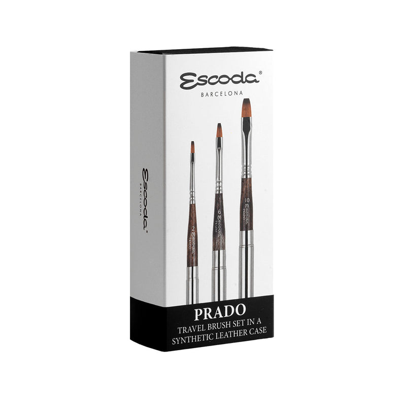 Escoda Prado 3-piece bright brush travel set
