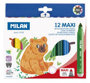 Milan Kids Maxi Tip Water-Based Markers- 12 Set