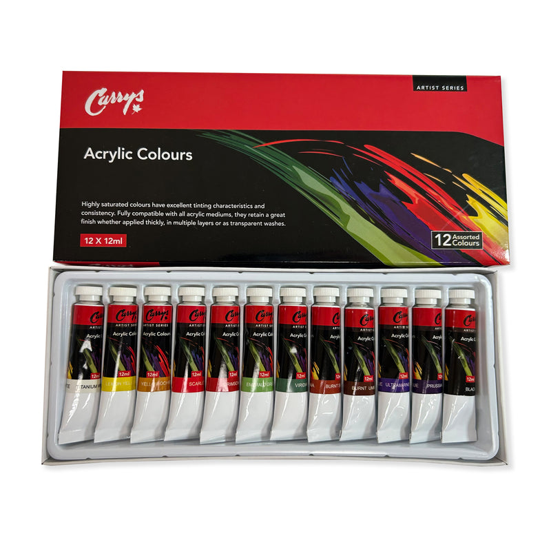 Curry's Student Paint Set - Acrylic (12 x 12ml)