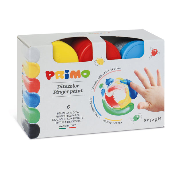 PRiMO Finger Paint 6-Colour Set