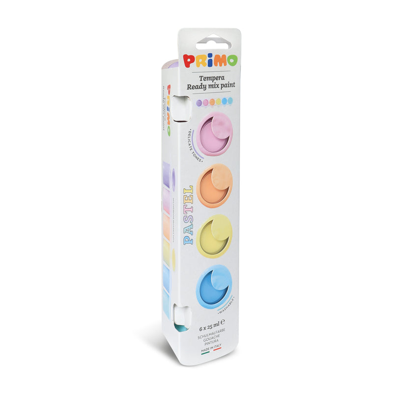 PRiMO Premium Tempera Paint Pot 6-Colour Pastel Set