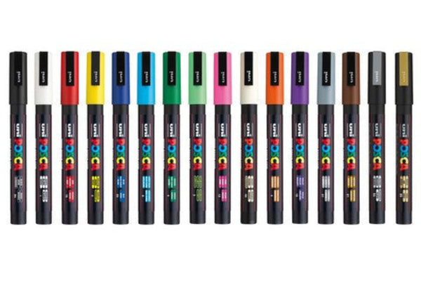 Posca Pc-3m Paint Marker Basic 16 Color Set