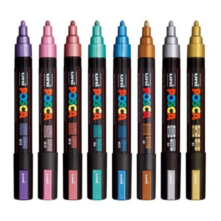 POSCA PC-5M Paint Marker Set Medium Metallic