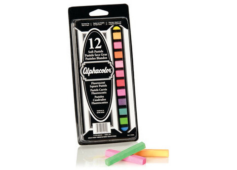 Alphacolor Pastel Sticks Fluorescent Colors - Set of 12