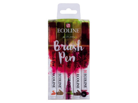 Ecoline Liquid Watercolor Brush Pen - Autumn Hues Set of 5
