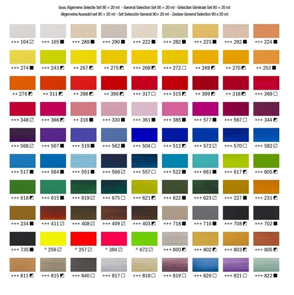 Amsterdam Standard Acrylic General Set - 20ml x 90