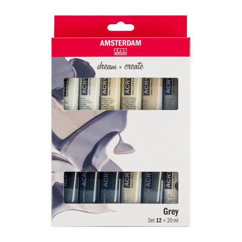 Amsterdam Standard Acrylic Greys Set - 20ml x 12