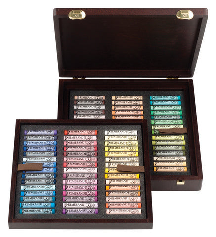 Rembrandt Soft Pastel Sticks Wood Box Portrait Colors- Set of 90