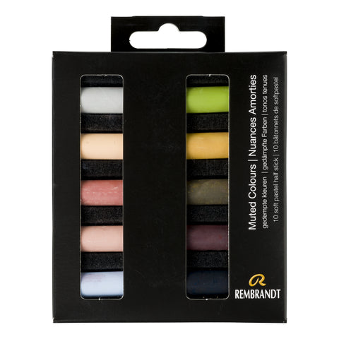Rembrandt Soft Pastels Half Stick Muted Colours – Set of 10