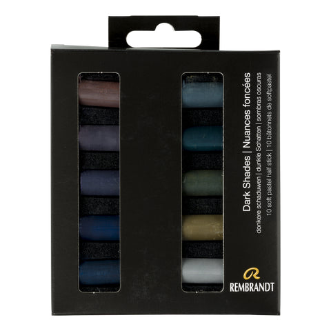 Rembrandt Soft Pastels Half Stick Dark Shades – Set of 10