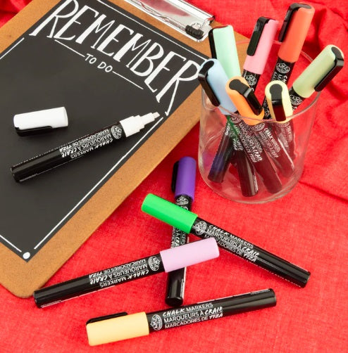 Royal Chalk Markers With Reversible Tip - Set of 12