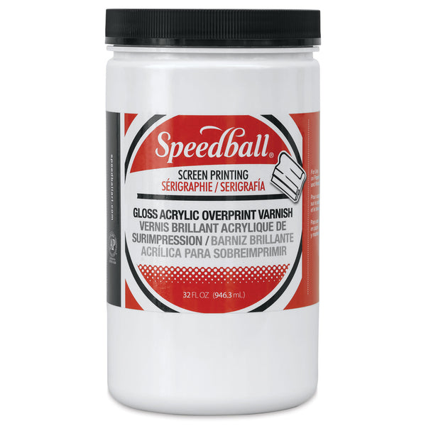 Speedball Screen Printing Gloss Acrylic Overprint Varnish - 32 oz