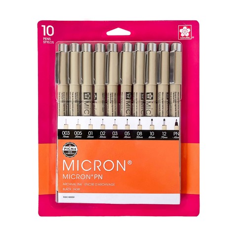 Sakura Pigma Micron 10-Piece Black Set